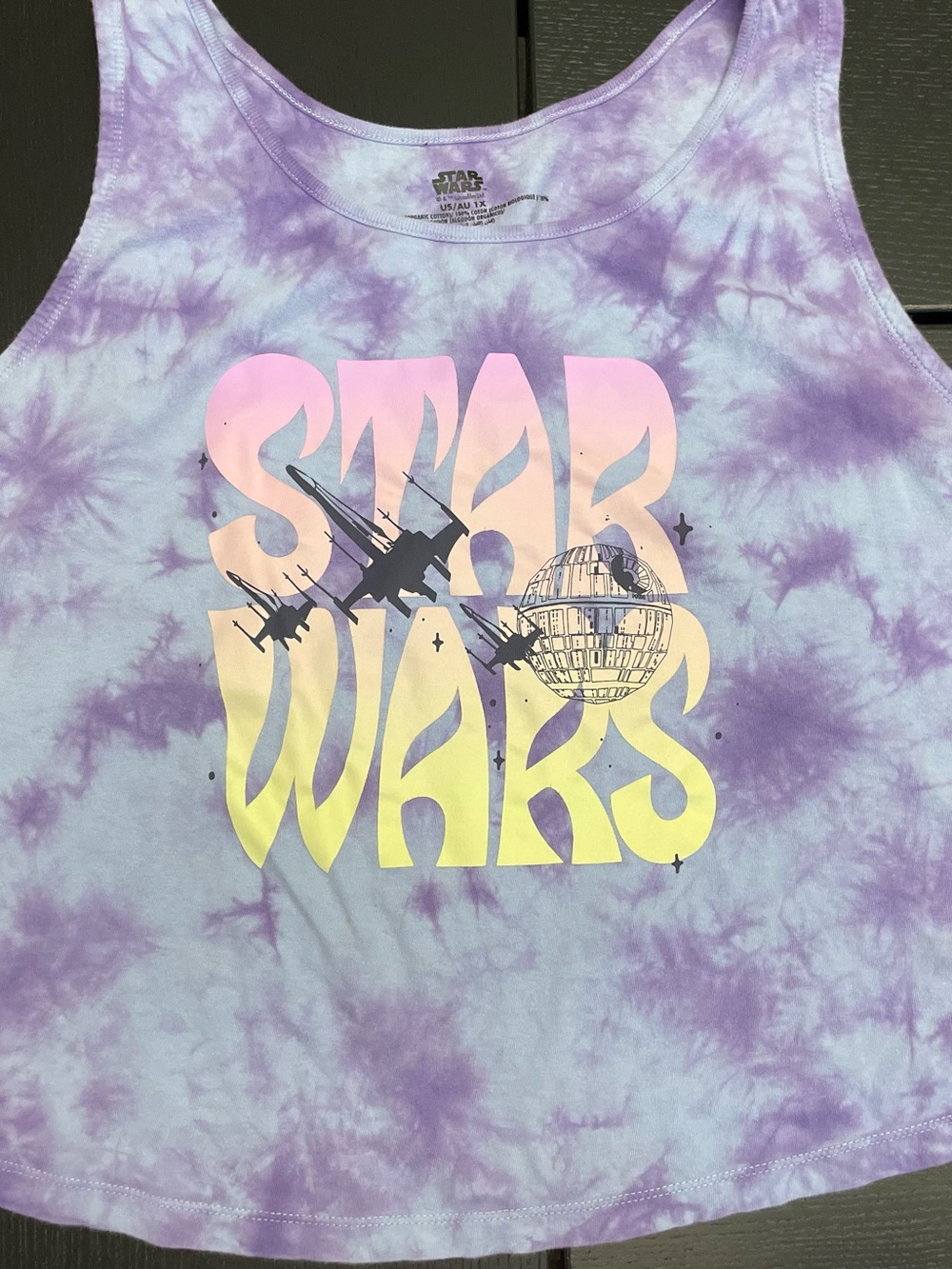 Star Wars Girls Tie-Dye Tank Top in Purple and Pastel Ombre